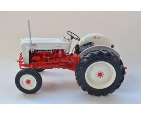 Large highly detailed Franklin Mint 1/12 scale diecast 1953 Ford Tractor model with working steering, hinged engine cover etc