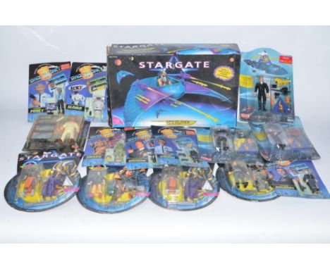 Collection of film toys and action figures from Stargate, Space Precinct, Sea Quest DSV and The Last Action Hero, from Hasbro