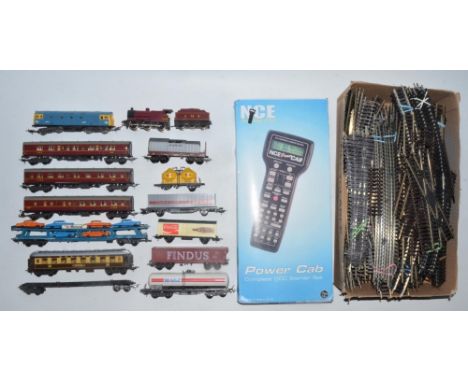 OO gauge railway wagons including NCE power cab DCC starter set, two electric locomotives, Lima British Rail diesel, Lima 060