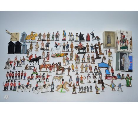 Collection of model soldiers and accessories from W Britain, Johillco, Del Prado, Chas C Stadden Studios etc comprising lead/