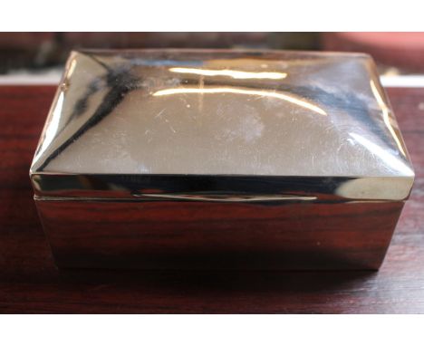 Edwardian Silver Cigarette / Cigar box Birmingham 1905 413g inc Cedar lining 