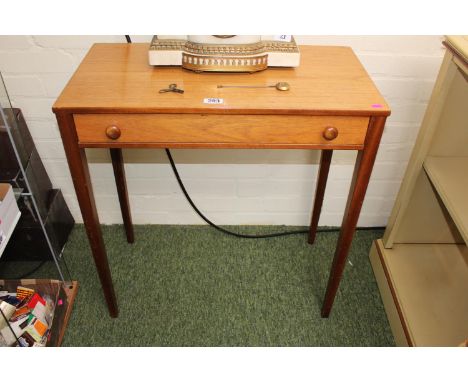 Mid Century Single drawer desk with tapering legs 