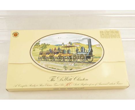 US outline Bachmann Model Power steam locomotive sets H0 gauge in original boxes (2), with Bachmann 0641 DeWitt Clinton  loco