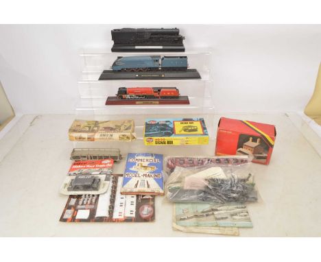 Tri-ang rolling stock and track 00 gauge with Airfix and other Buildings and accessories (qty), comprising Tri-ang R53 Prince