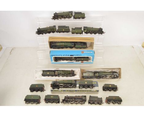 Modified Hornby Wrenn Bachmann and kit-built Locomotives 00 gauge in BR green liveries (14), Detailed and modified Locomotive