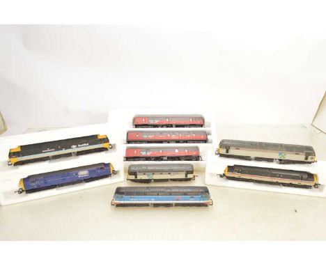 Lima  00 gauge Diesel Locomotives and parcel vans (9), comprising Class 47 Locomotive Sector two-tone grey 47114,  similar Ne