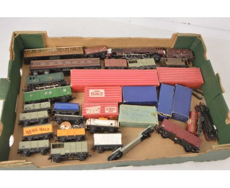 Hornby-Dublo 3-rail 00 gauge Locomotive coaches vans  wagons and buildings (qty), comprising Duchess class 4-6-2 Locomotive a