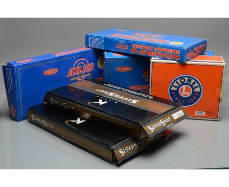 Lionel modern issue 0 Gauge points (20), Ref: 6-65165 *4 right hand, Ref: 6-65166 left hand *5, 1 damaged right hand, all hav