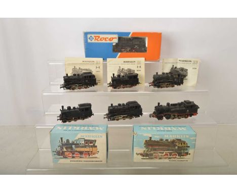 Roco Marklin HO gauge Steam  Tank Locomotives  (9), comprising in original boxes Roco 43208 black 0-6-0 89033, Marklin 3000 b