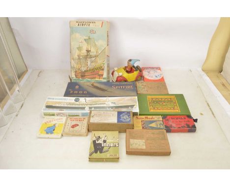 Collection of large Scale Airfix Kits Frog Aircraft and Vintage Games Puzzles and Jigsaws (qty), Airfix, series 8 'Mayflower'
