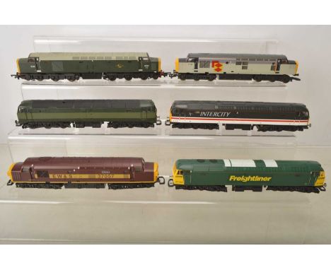 Lima  00 gauge Diesel Locomotives (6), comprising class 47 Intercity grey/white 47838, similar Freightliner green 47193,  sim