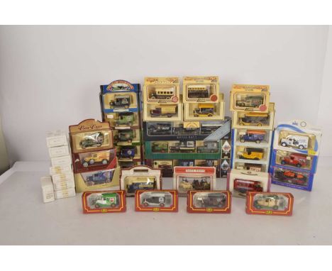 Modern Diecast Vehicles (55+) mainly boxed, vintage commercial vehicles, Corgi Classics, 97107 BBC Bedford OB, 96990 AEC bus 