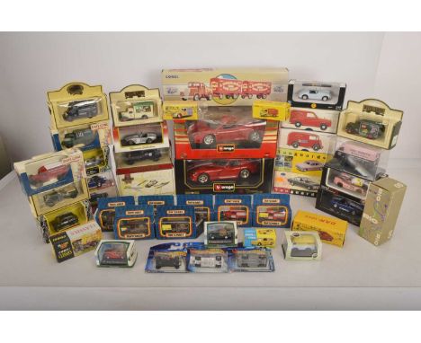 Modern Diecast Vehicles (35+), all boxed/cased, vintage and modern private and commercial vehicles, in various scales, 1:18 s