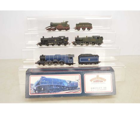 Bachmann Hornby Airfix Tri-ang 00 gauge Steam Locomotives (5), comprising in original box Bachmann 31954 class A4 4-6-2 Locom