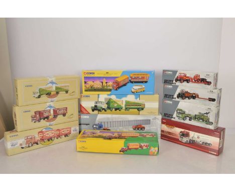 Corgi Haulage and Fairground/Circus Models (10), all boxed, 97897 Scammell Highwayman & Trailers (packaged accessories), 9789