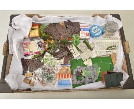 Collection of Britains plastic Floral Garden, including, Pond, Shed. Greenhouse, Chairs (4), Bench, Sun Dial, Patio Table + U