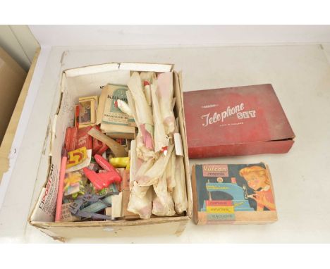 Large collection of mainly ex Shop 1950's-60's Corner shop pocket money toys and a few larger toys, Vulcan Junior Child's Sew