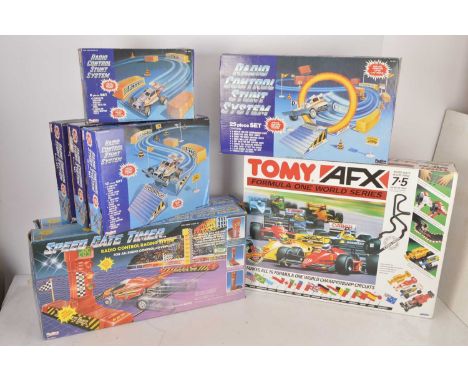 Playtime Radio Control Stunt car system Accessories and TOMY afx F1 Slot Car Set (8), Playtime New York made in Hong Kong, Ma
