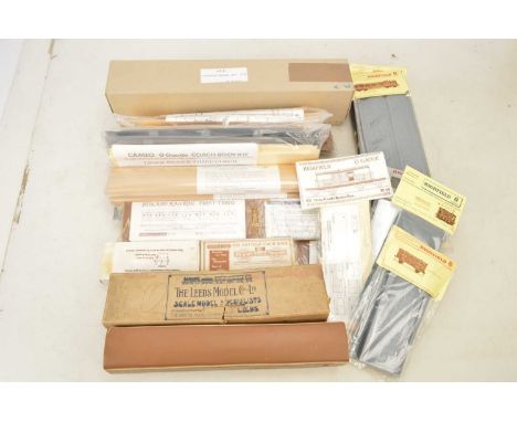 An assortment of 0 Gauge Loco Coach and Wagon Kits by Highfield and others (qty), pre-formed plastic body only kits by Highfi
