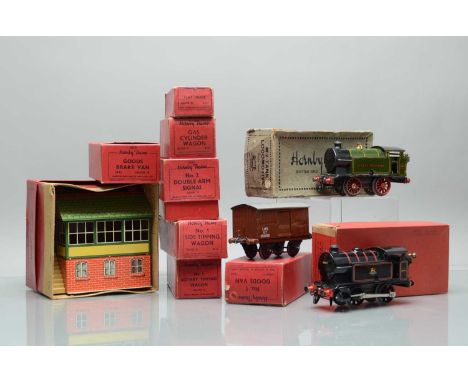 Hornby 0 Gauge Locomotives, rolling stock and accessories, (10), Type 40 0-4-0 Tank Loco BR black No.82011, clockwork, Rotary