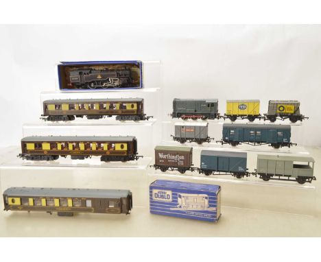 Hornby-Dublo Wrenn  00 Gauge Locomotives coaches and wagons (13), comprising in original boxes Dublo EDL18 Standard class 4 t
