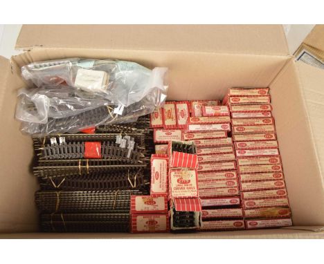 Hornby-Dublo 2-rail 00 gauge signals and track (qty), comprising  in original boxes Single and Junction colour light signals 