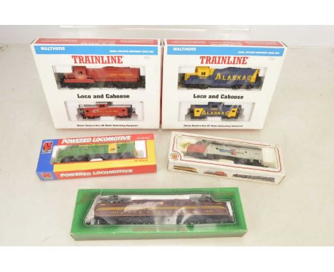 US outline Life Like Walthers Mehano Bachmann H0 gauge diesel locomotives in original boxes  (5), comprising Walthers Loco an
