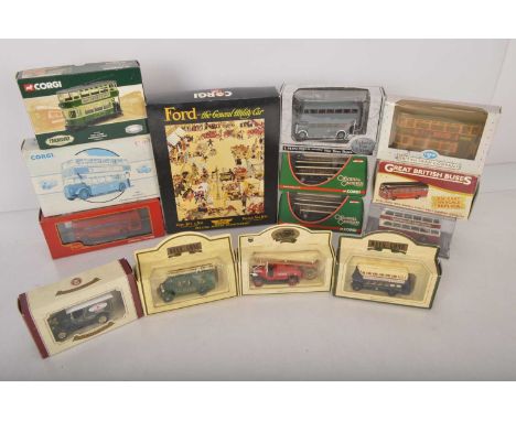 Modern Diecast Vintage Commercial Vehicles (14), mainly public transport boxed/cased, 1:76 scale, Exclusive First Editions Wa