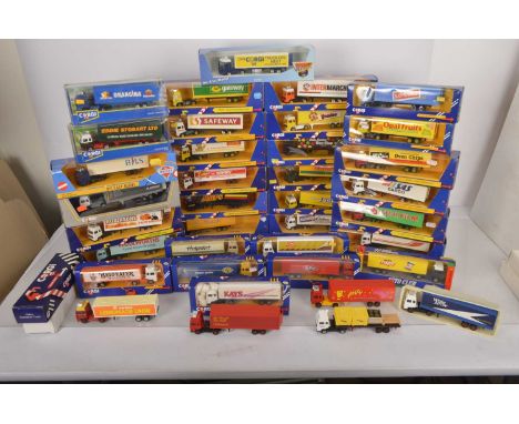 Corgi 1980s Volvo Articulated Trucks (40),  1:64 scale, mainly boxed, many models loose in boxes, BHS Wheels 2nd Corgi Trucke