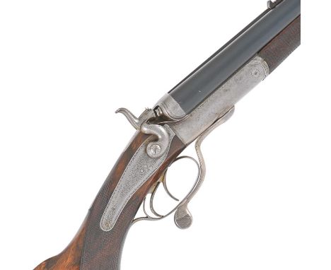 A .450 (Black Powder Express) hammer rifle by Alex Martin, no. 2674Underlever, rebounding backlocks, percussion fences, folia
