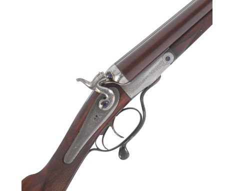 A 12-bore hammer gun by Purdey, no. 8147Rib and action-flat numbered '1', rotary underlever (repaired), the action-body with 