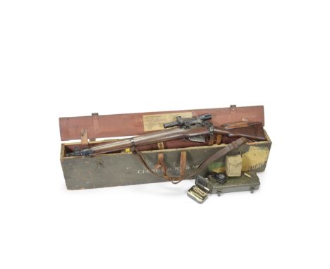 A rare .303 (British) 'No. 4 Mk.I T' bolt-magazine sniper rifle by Enfield, no. 38230Side-safety, in standard service configu