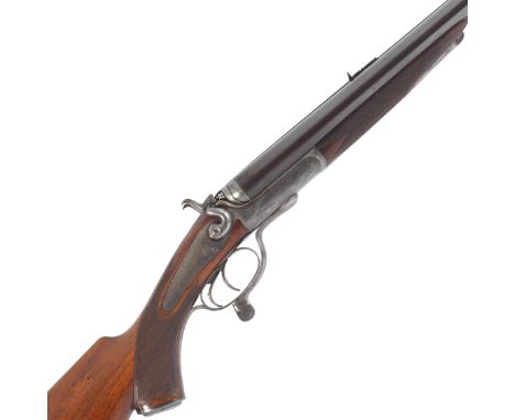 A .577 (Black Powder Express) hammer rifle by E. & G. Higham, no. 4033Rotary underlever, treble-grip action-body, percussion 