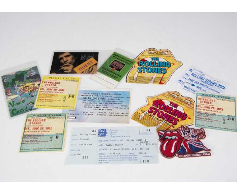 Rolling Stones Concert Tickets / Backstage Passes, five tickets for various venues for the 1982 Tour comprising Wembley (two 