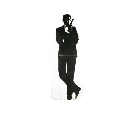 James Bond / Batman / Thunderbirds plus, small collection of items comprising a full size Silhouette James Bond Standee - mea