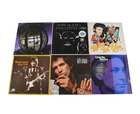 Rolling Stones / Solo LPs, nine albums by members of the Rolling Stones comprising Charlie Watts Orchestra - Live Fulham Town