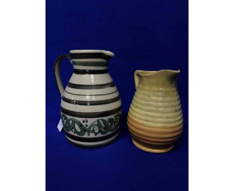 LOT OF CERAMIC WATER JUGSincluding a Meissen example