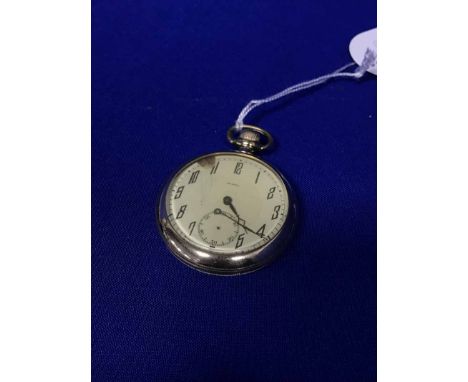 ART DECO GOLD PLATED OPEN FACE POCKET WATCH