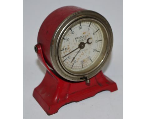 A 1930's Eastman Kodak darkroom timer with crescent moon hand, and start stop switch, model no.2 