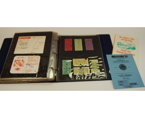 Railway Interest - Tickets - Festiniog Railway ticket slips,Torbay Steam Railway; Severn Valley Railway; Great Central Railwa