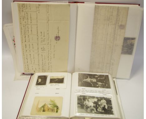 Photography - An interesting album of Victorian and early 20th century family portraits with annotations; a scrap book/album 