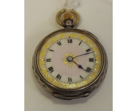A late 19th century silver fob watch