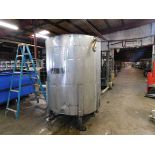 Stainless Steel Tank, 64 inches Diameter, 76.5 inches Height, Agitator/Mixer, Discharge Bottom,