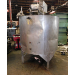 Stainless Steel Tank, 62 inches Diameter, 48.25 inches Height, Agitator/Mixer, Discharge Side and