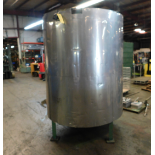 Stainless Steel Tank, 63.75 inches Diameter, 75.5 inches Height, Discharge Bottom, Rigging Fee $50