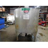 Stainless Steel Tank, 58 inches Diameter, 48.5 inches Height, Agitator/Mixer, Insulated, Discharge