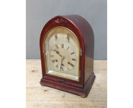 A Gustav Becker three train driven mantle clock, height 32cm.  