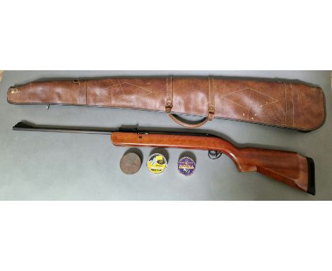 A B.S.A Airsporter .22 calibre air rifle, 112cm long with 3 tins of pellets & soft bag (BUYER MUST BE 18 YEARS OLD OR ABOVE A