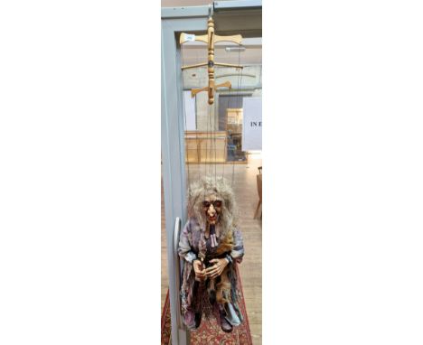 A Rici Marionette grotesque witch puppet, approx. 70cm height.