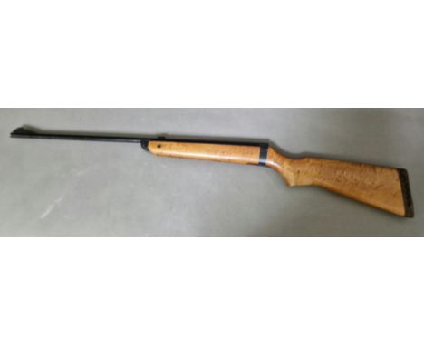 A B.S.A. .22 calibre meteor air rifle, 107cm long, as found, no trigger. (BUYER MUST BE 18 YEARS OLD OR ABOVE AND PROVIDE PHO